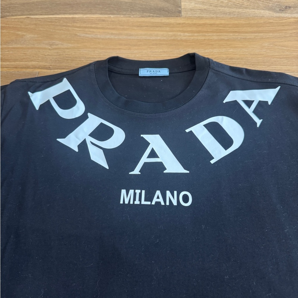 Prada Black and White Logo Tee
